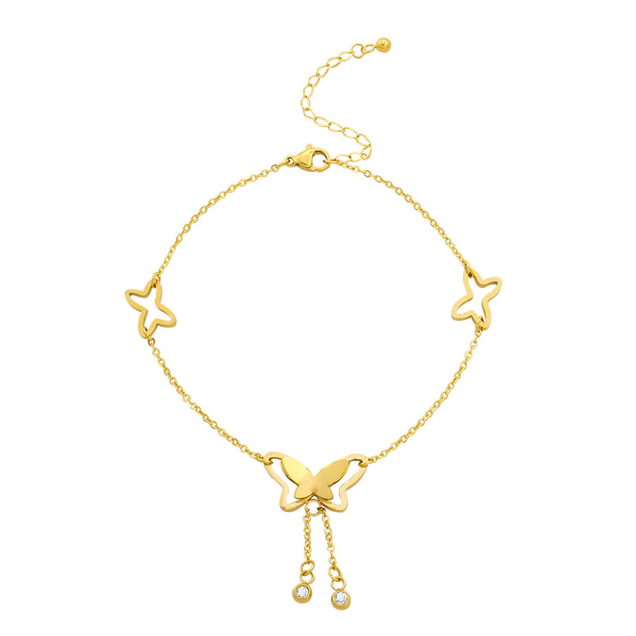 Butterfly Adjustable Beach Ankle Bracelet Summer Foot Chain Anklet