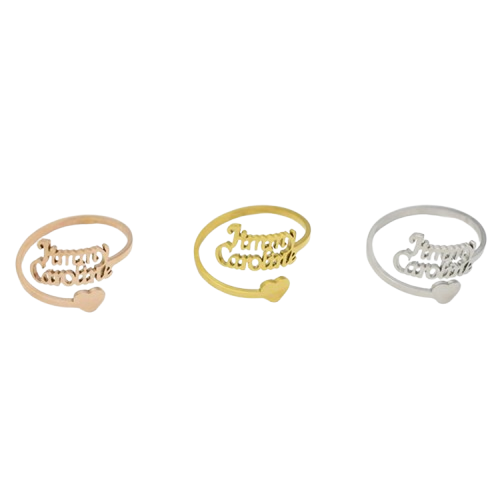 Customized Name Rings Personalized Couple Love Rings
