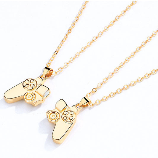 Magnet Game Controller Necklace Couple Matching Pendant Necklace