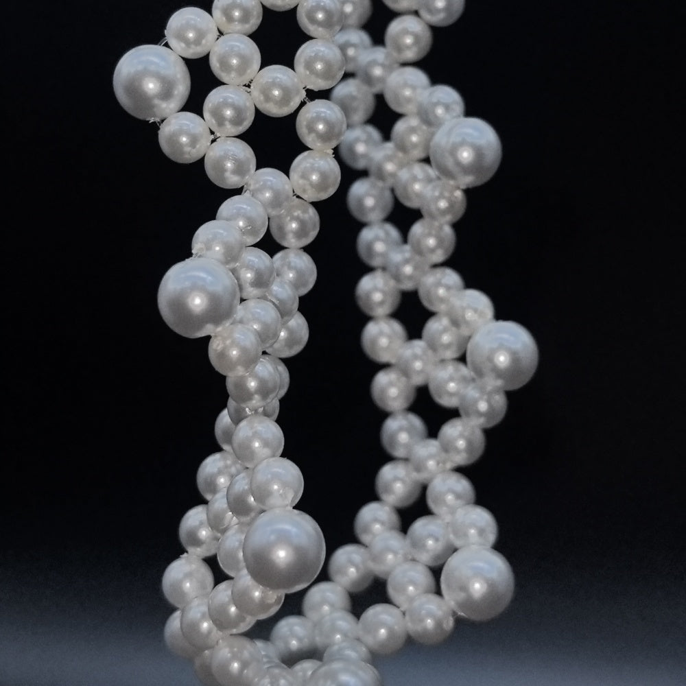 Handmade Ethereal Artificial Pearl Enchanted Lace Like Choker