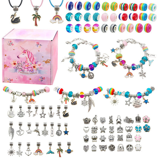 91 Pieces Jewelry DIY Charm Making Kits 5 Bracelet 3 Necklaces