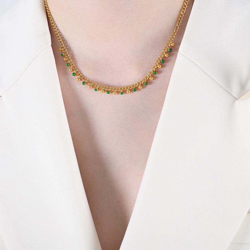 Colorful Necklace Oil Drip Pendant Choker Necklaces