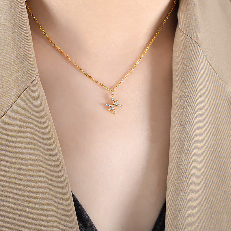 12 Constellations Sign Of Star Zodiac Pendant Chain Necklace