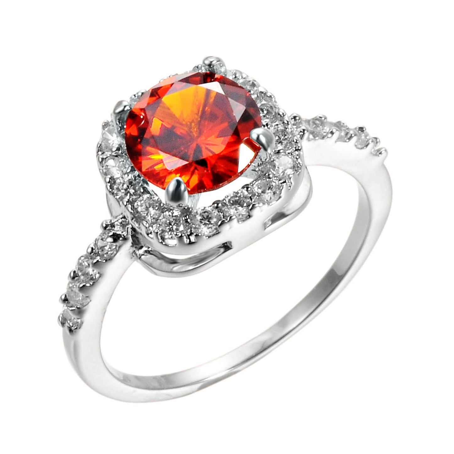 Cubic Zirconia Promise Halo Engagement Promise Eternity Ring
