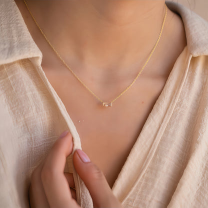 12 Birthstone Zircon Pendant Necklace