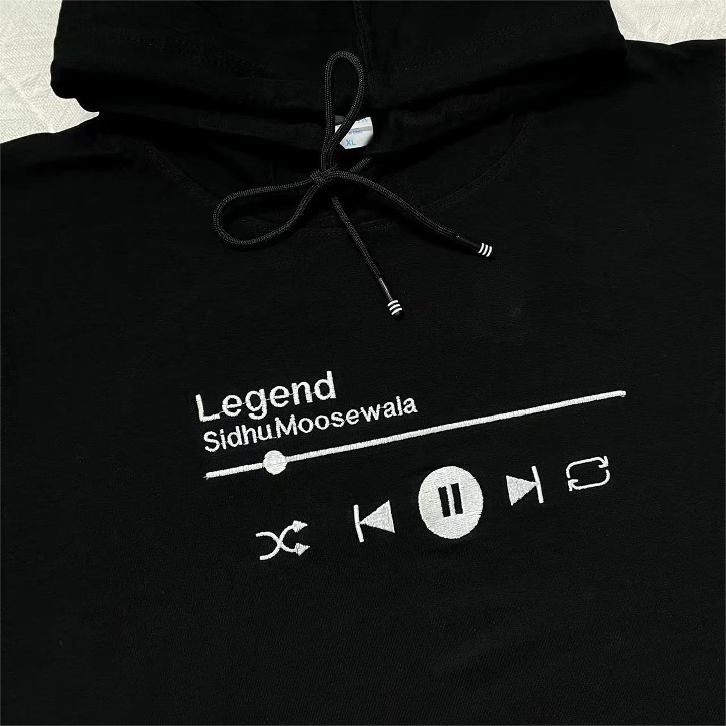 Media Player Customized Hoodie Music Song Embroidered Sweatshirt