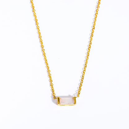 12 Birthstone Zircon Pendant Necklace