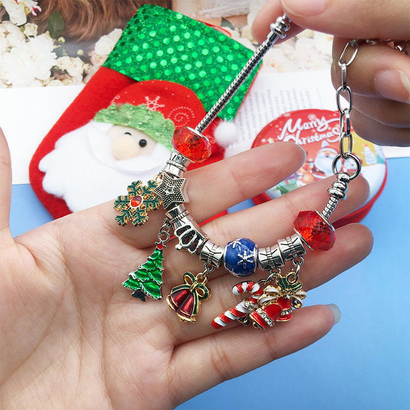 Christmas Charm Bracelet DIY Making Kit With Xmas Sock