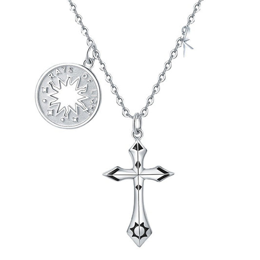 Cross Necklace For Men Rays Of Light Pendant Necklace