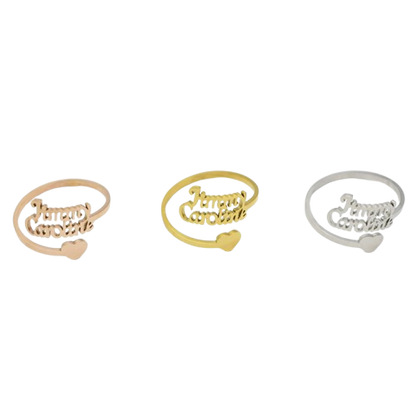 Customized Name Rings Personalized Couple Love Rings
