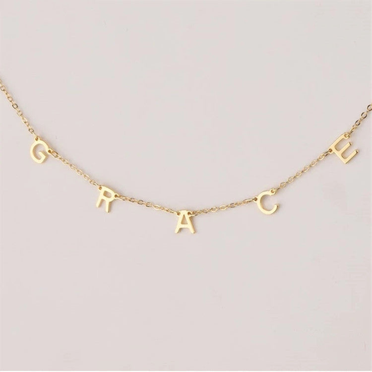 Initial Letter Name Customized Dainty Necklace Personalized Name Necklaces