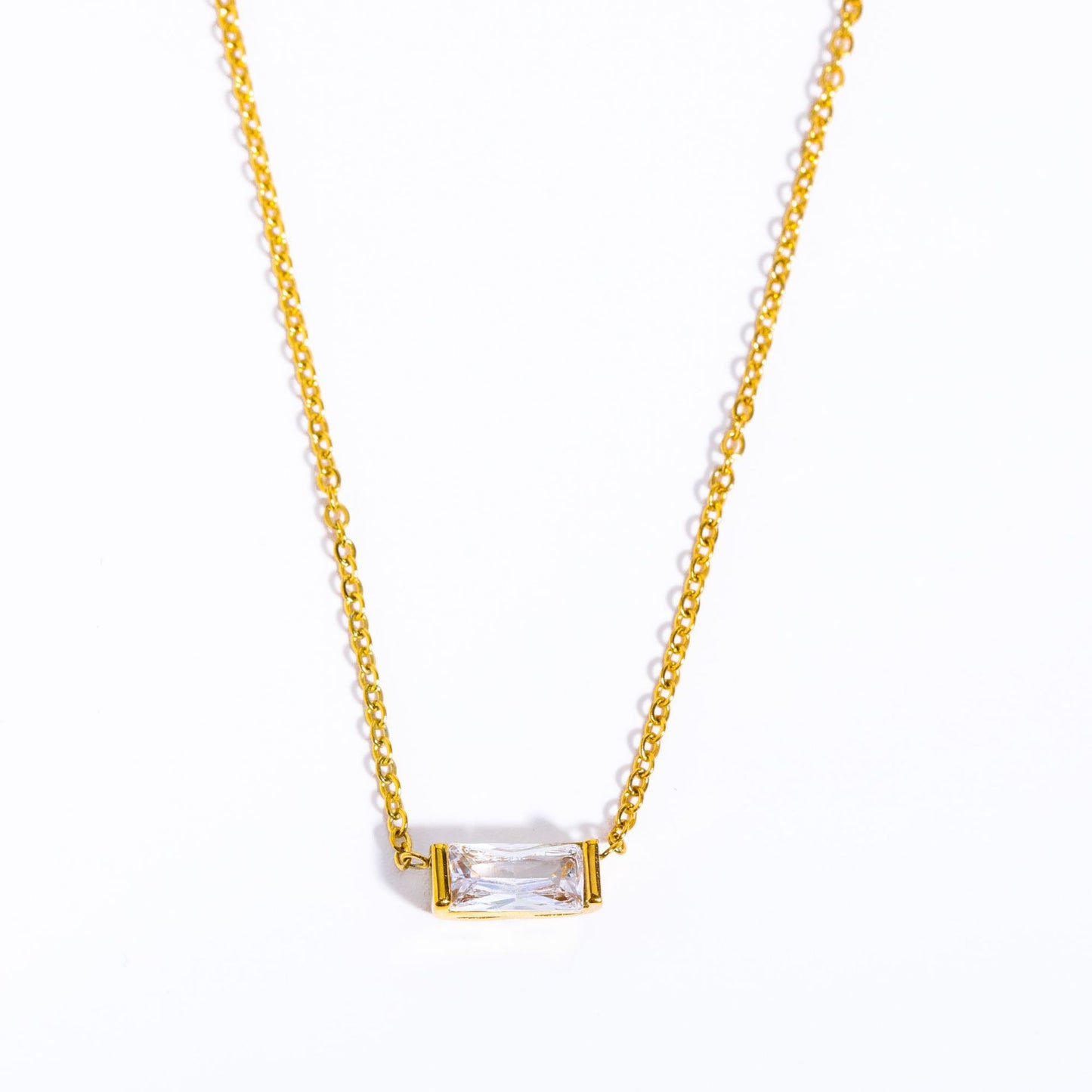 12 Birthstone Zircon Pendant Necklace