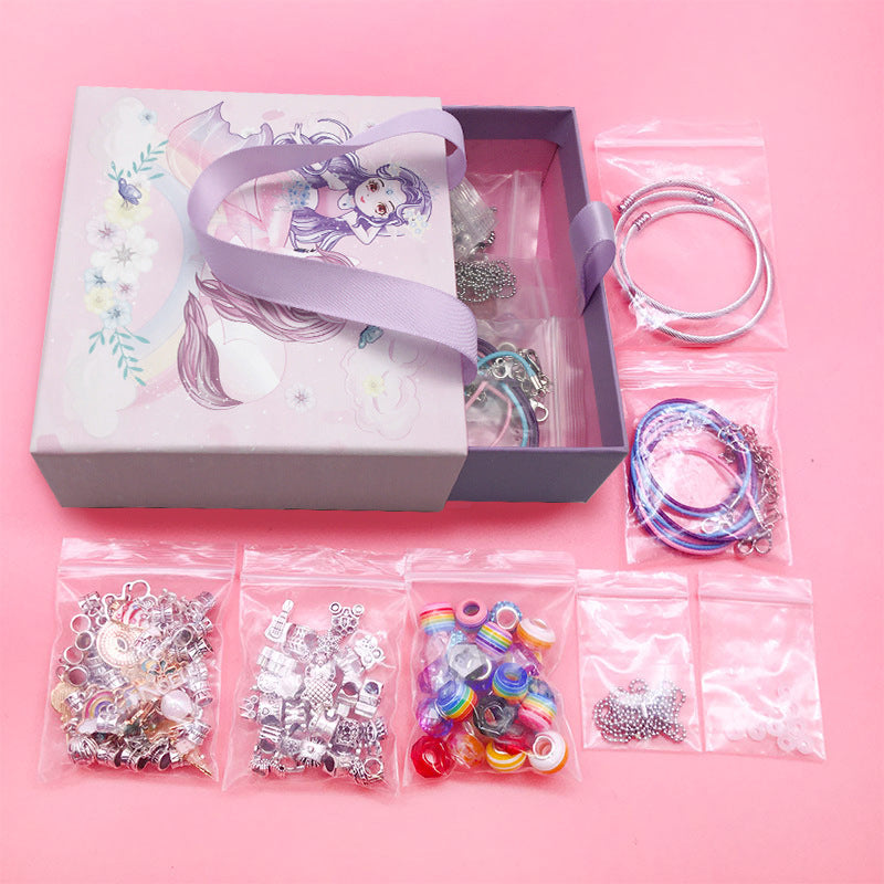 99 Pieces DIY Mermaid Charm Bracelet Making Kit