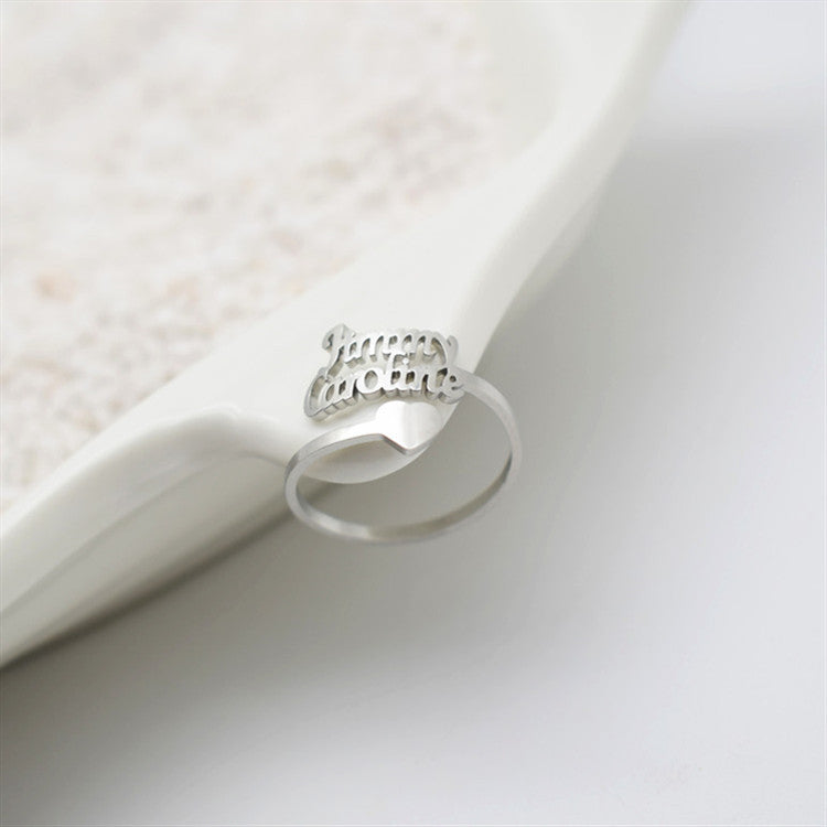 Customized Name Rings Personalized Couple Love Rings