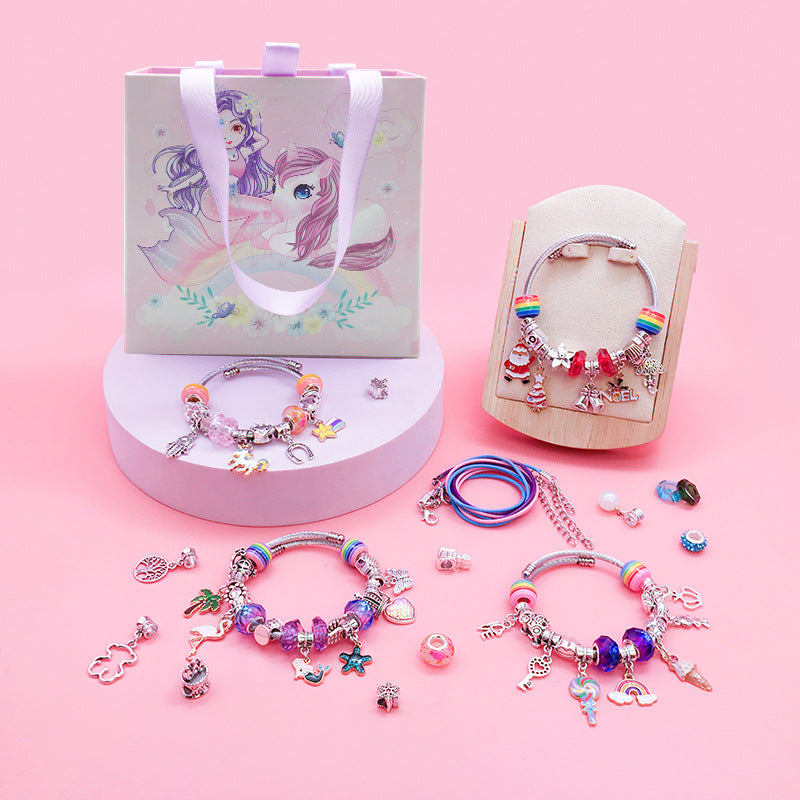 99 Pieces DIY Mermaid Charm Bracelet Making Kit