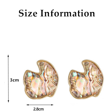 Baroque S925 Sterling Silver Shell Irregular Studs Earrings for Women