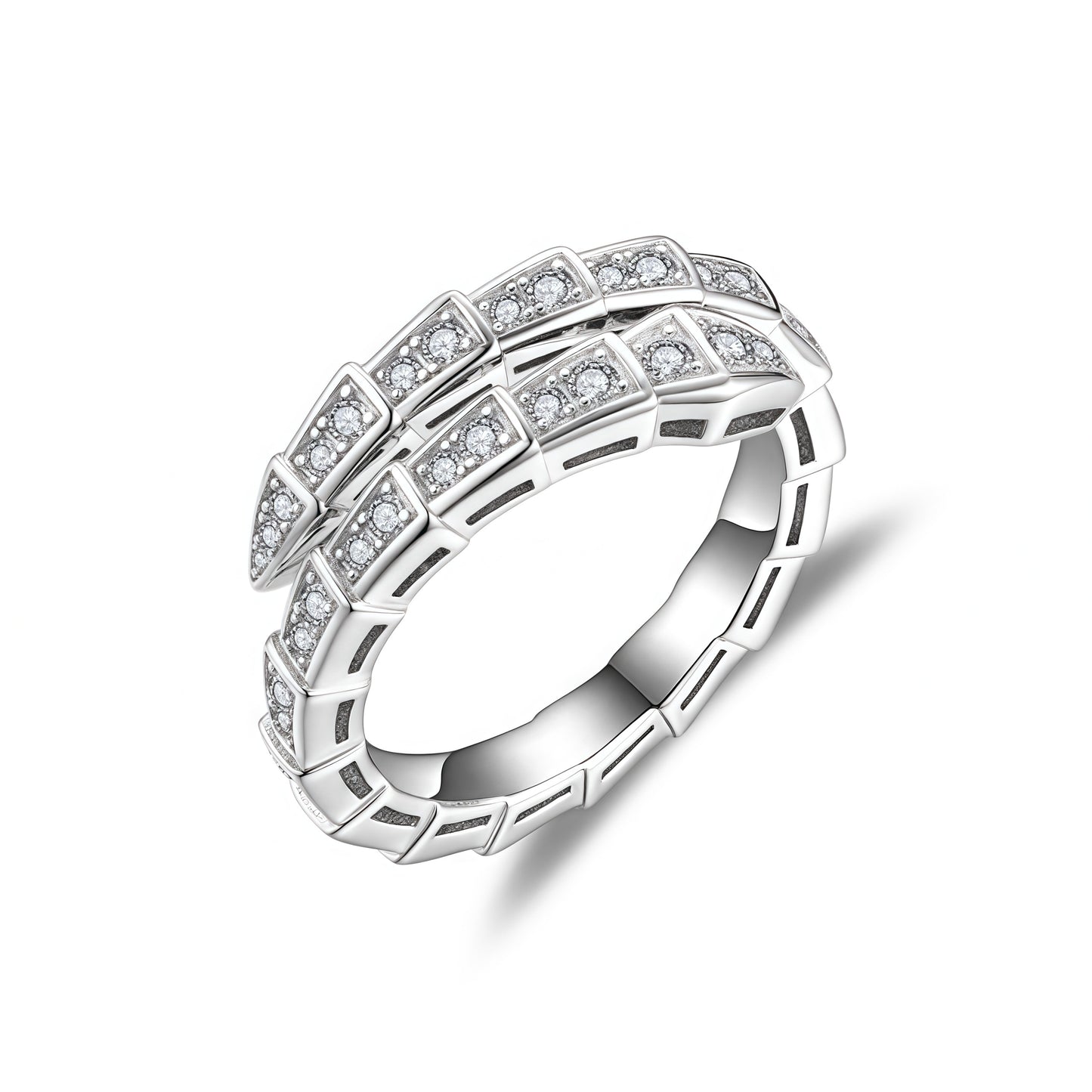 Serpenti-Inspired Snake Ring - Available in Silver and Rose Gold