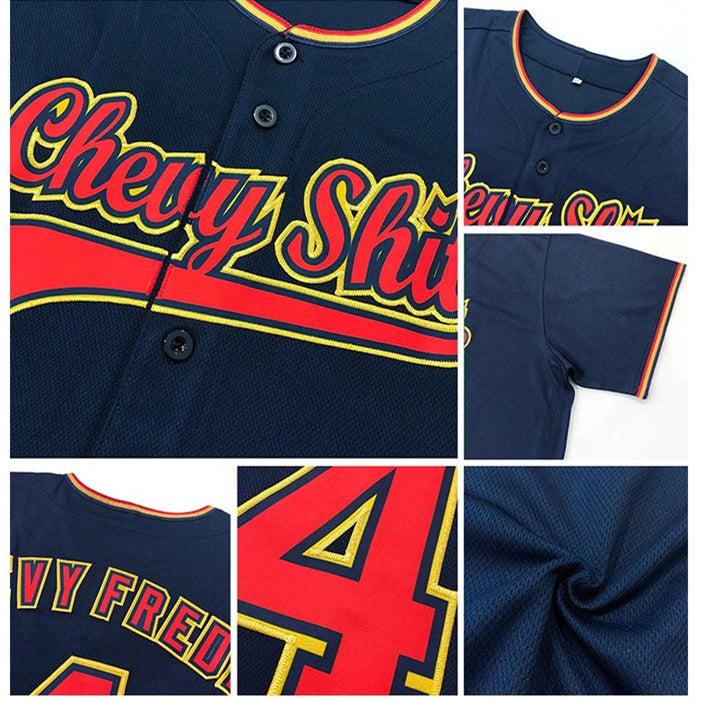 Custom Baseball Uniform Stitched Button Down Sports Jersey