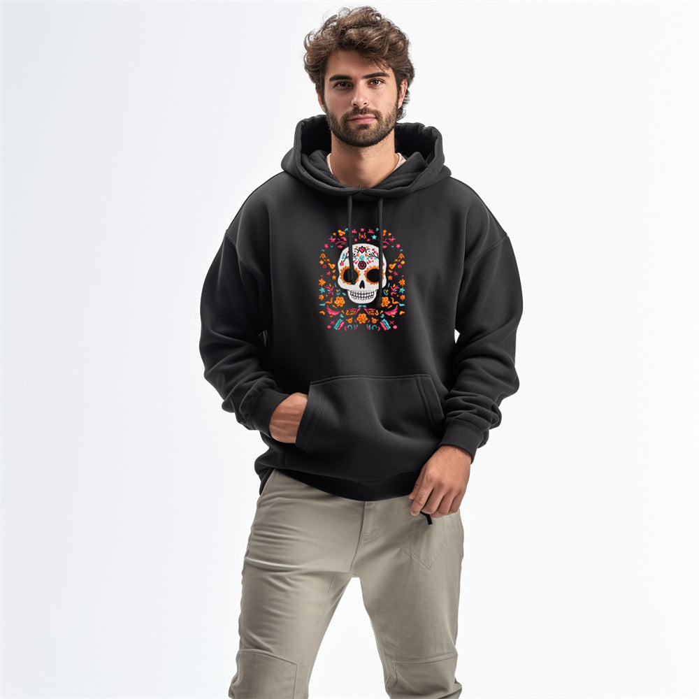 Skeleton Skull Floral Halloween Customized Embroidered Sweatshirt