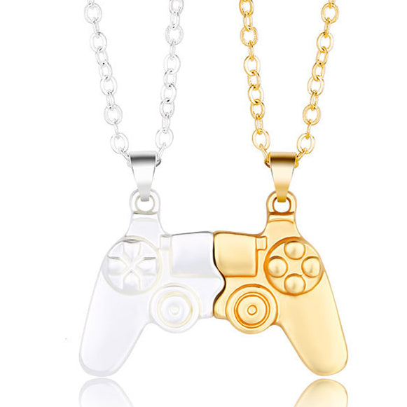 Magnet Game Controller Necklace Couple Matching Pendant Necklace