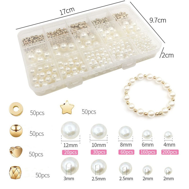 750Pcs Beads for Bracelets Making Kit DIY Pearl Beads