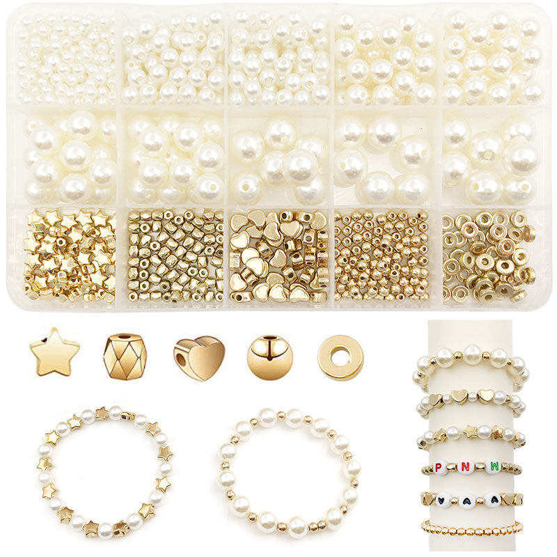 750Pcs Beads for Bracelets Making Kit DIY Pearl Beads