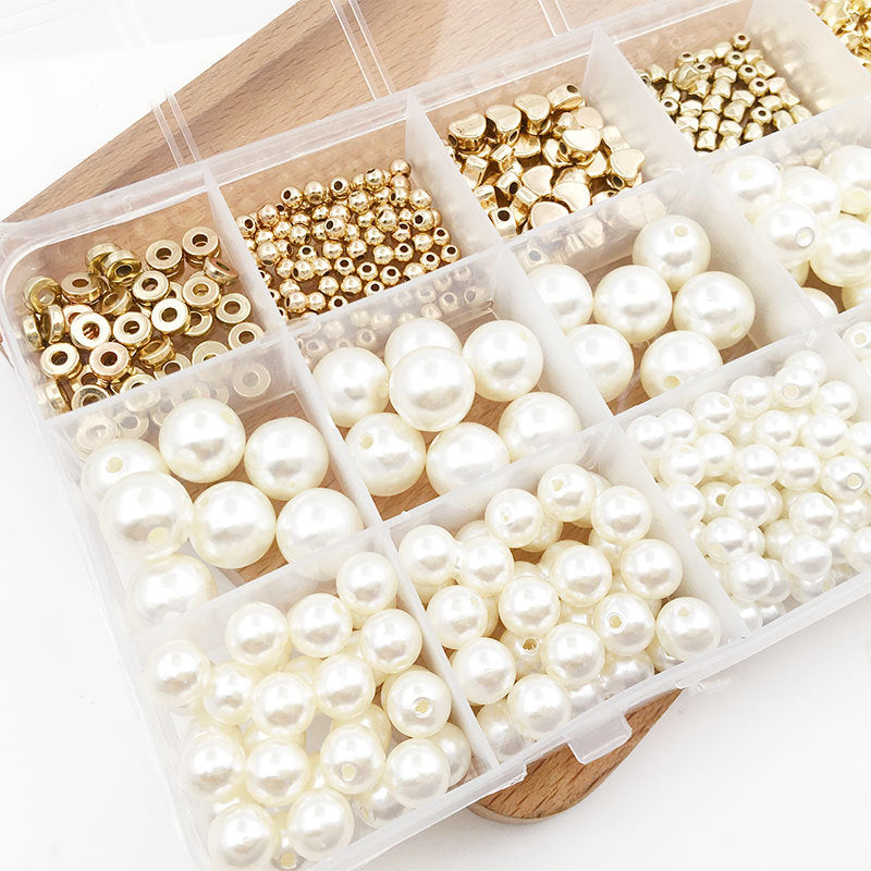 750Pcs Beads for Bracelets Making Kit DIY Pearl Beads