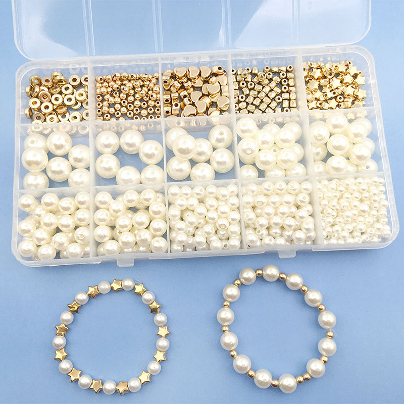 750Pcs Beads for Bracelets Making Kit DIY Pearl Beads