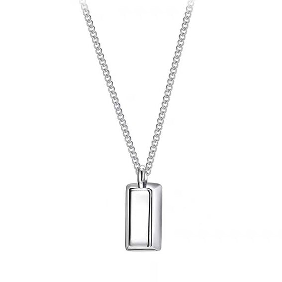 S925 Gold Bullion Bar Pendant Necklace