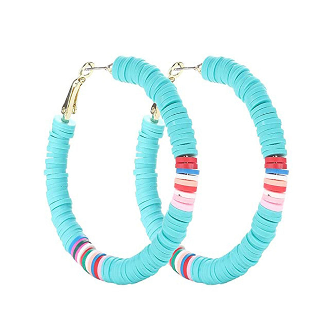 Handmade Colorful Resort Boho Hoop Earrings