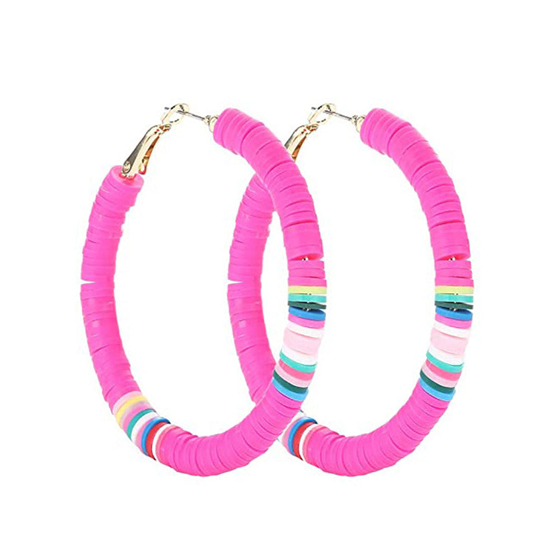 Handmade Colorful Resort Boho Hoop Earrings