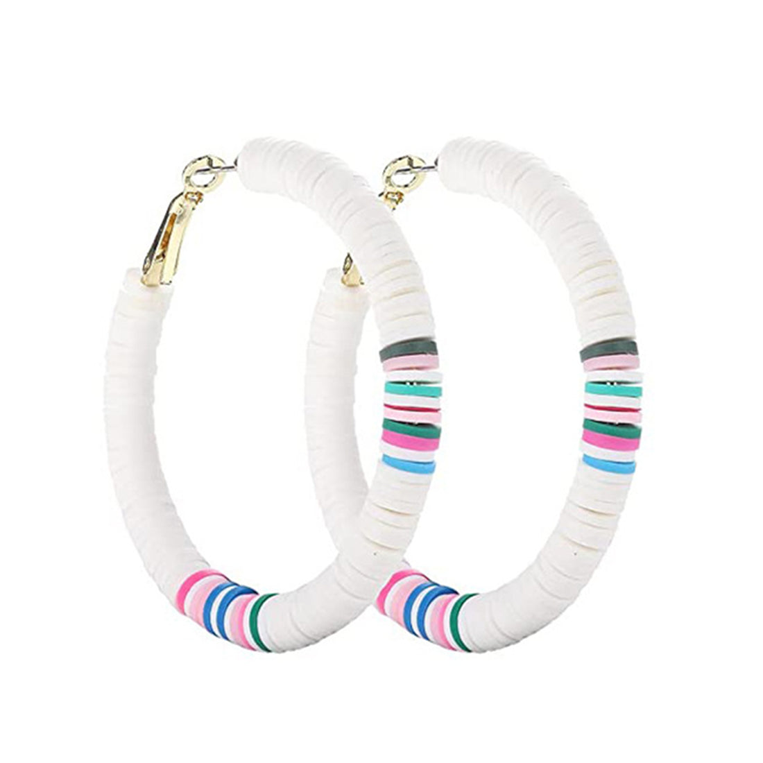 Handmade Colorful Resort Boho Hoop Earrings