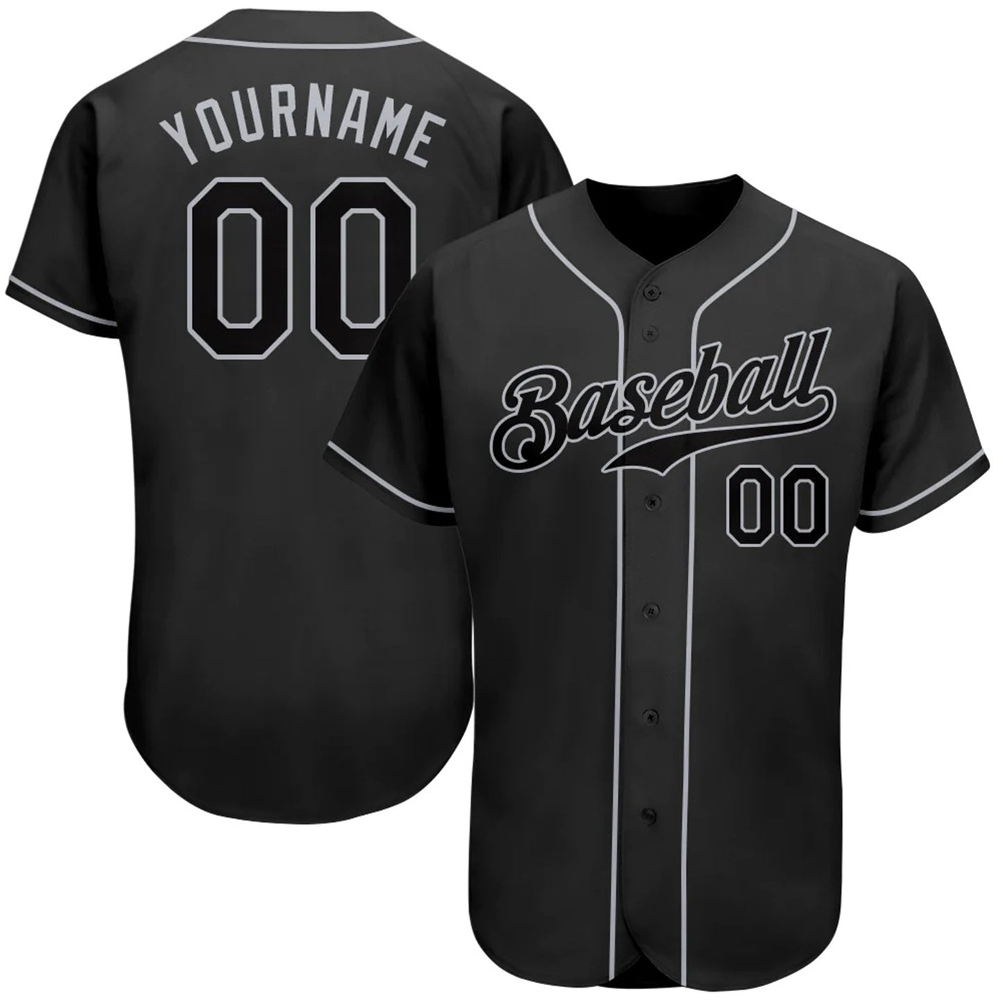 Custom Baseball Uniform Stitched Button Down Sports Jersey