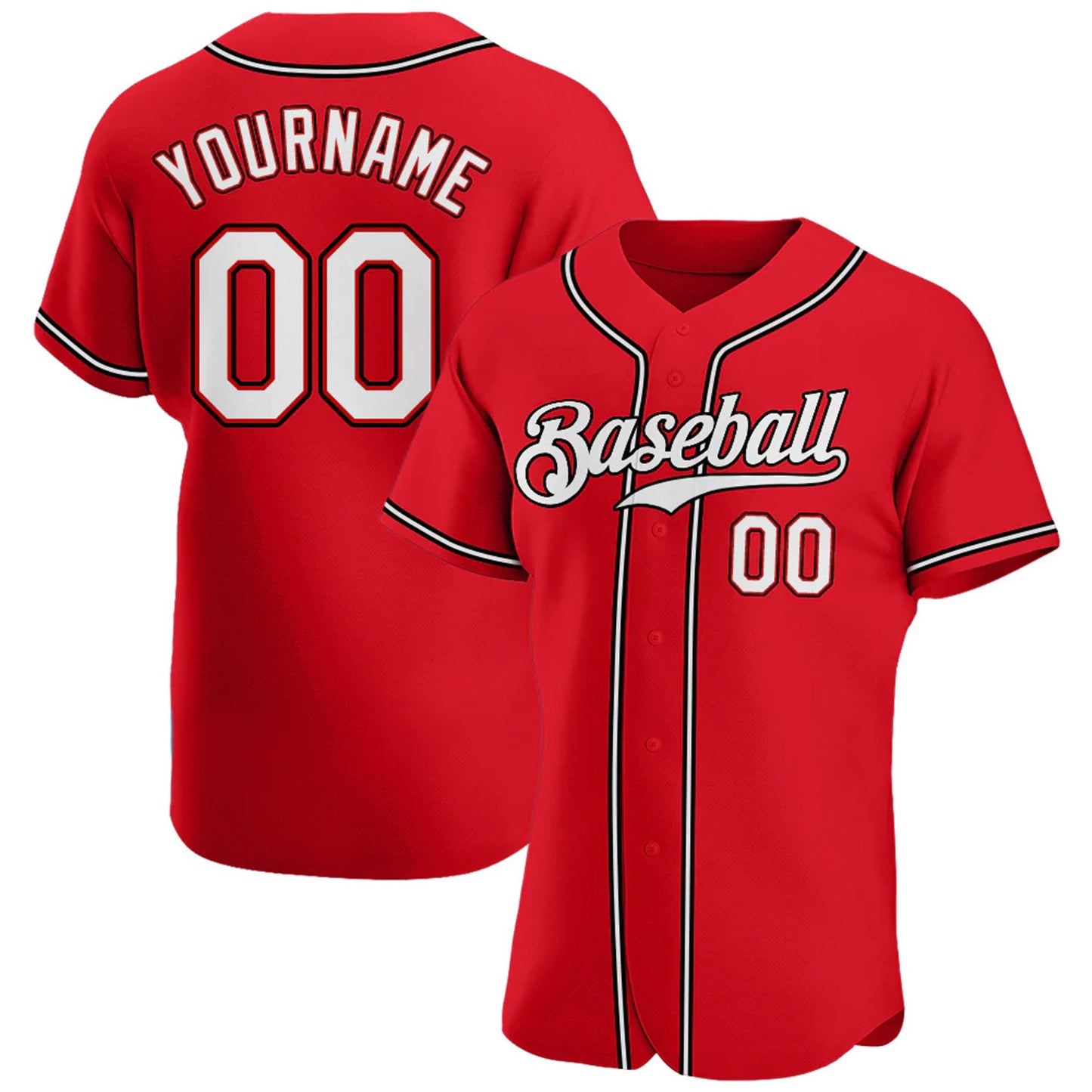 Custom Baseball Uniform Stitched Button Down Sports Jersey